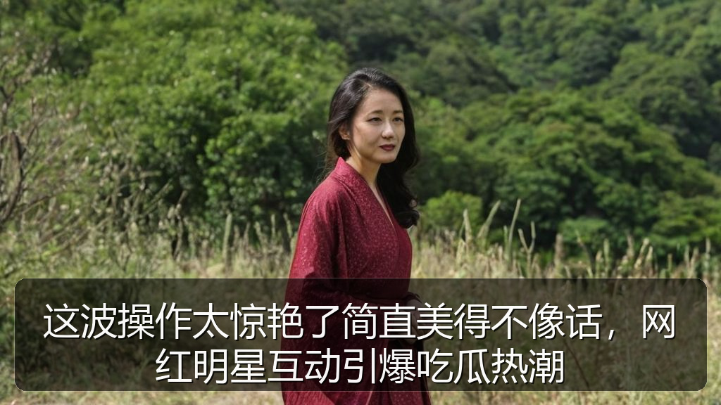 这波操作太惊艳了简直美得不像话，网红明星互动引爆吃瓜热潮