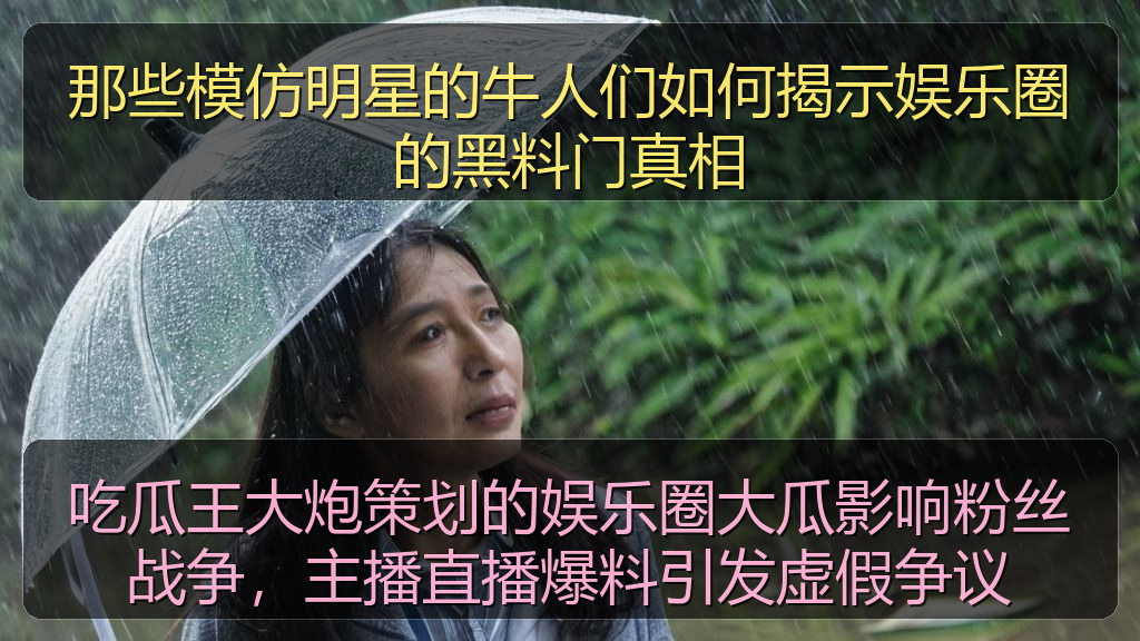 吃瓜王大炮策划的娱乐圈大瓜影响粉丝战争，主播直播爆料引发虚假争议