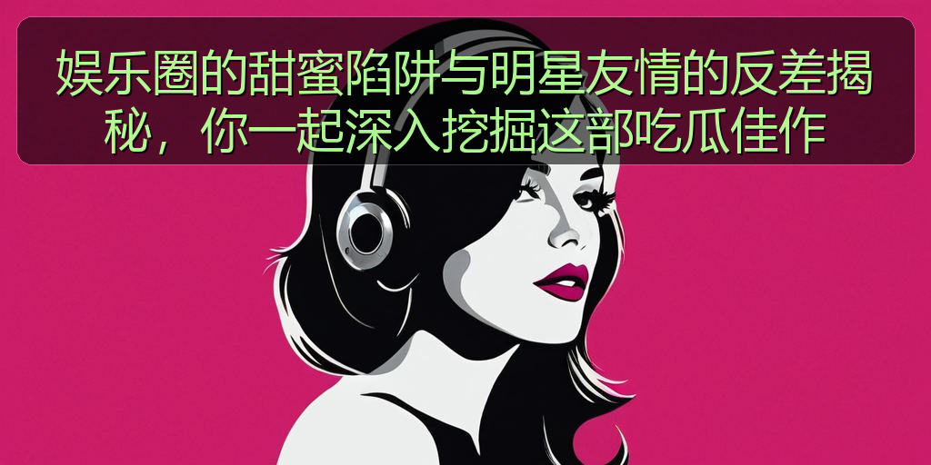娱乐圈的甜蜜陷阱与明星友情的反差揭秘，你一起深入挖掘这部吃瓜佳作