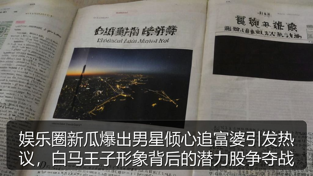 娱乐圈新瓜爆出男星倾心追富婆引发热议,白马王子形象背后的潜力股争夺战