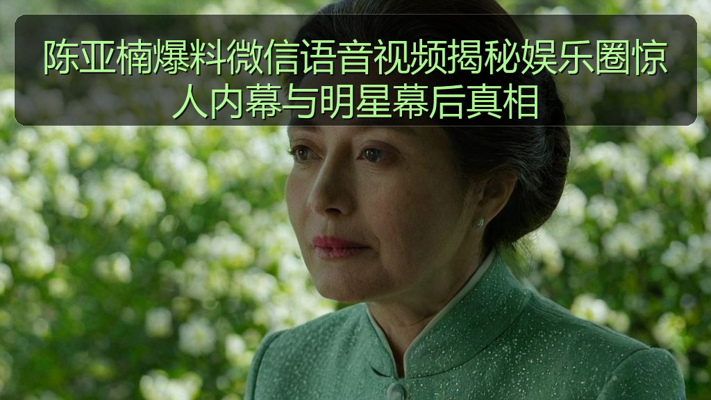 陈亚楠爆料微信语音视频揭秘娱乐圈惊人内幕与明星幕后真相