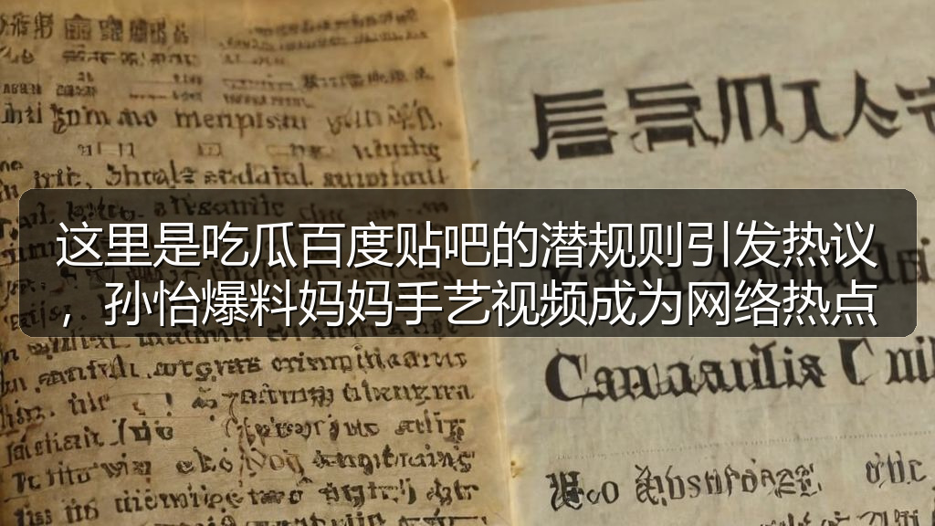 这里是吃瓜百度贴吧的潜规则引发热议,孙怡爆料妈妈手艺视频成为网络热点